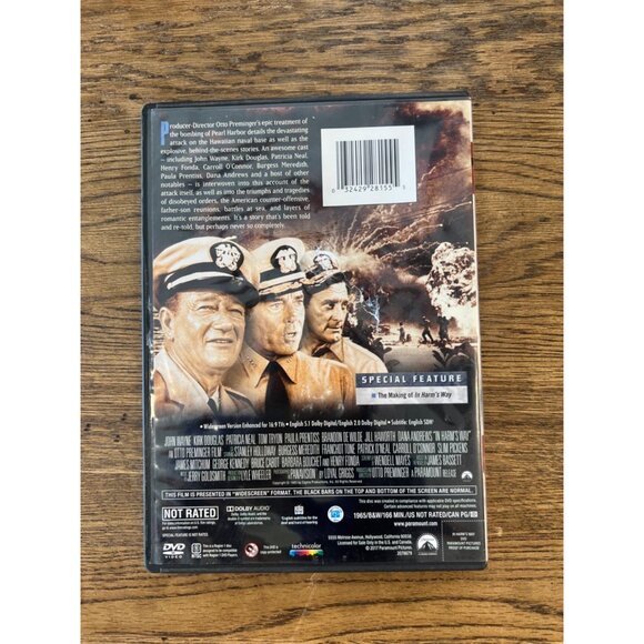 In Harms Way DVD 1965 War Film Action Movie John Wayne Kirk Douglas Pre-Owned - Picture 4 of 4